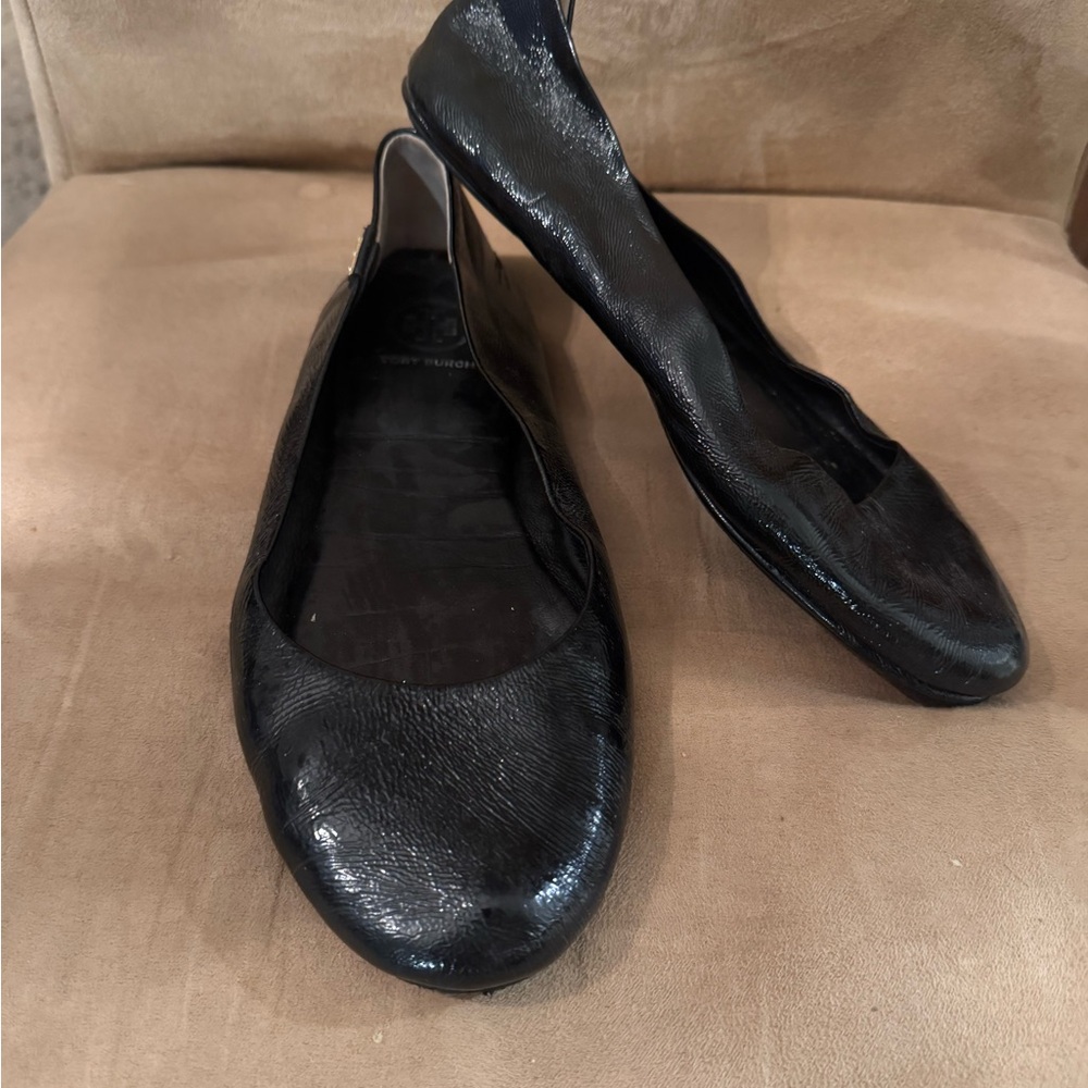 Tory Burch Black Leather Flats